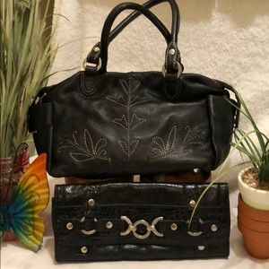 ABS leather wallet and Gina Ferraria handbag set